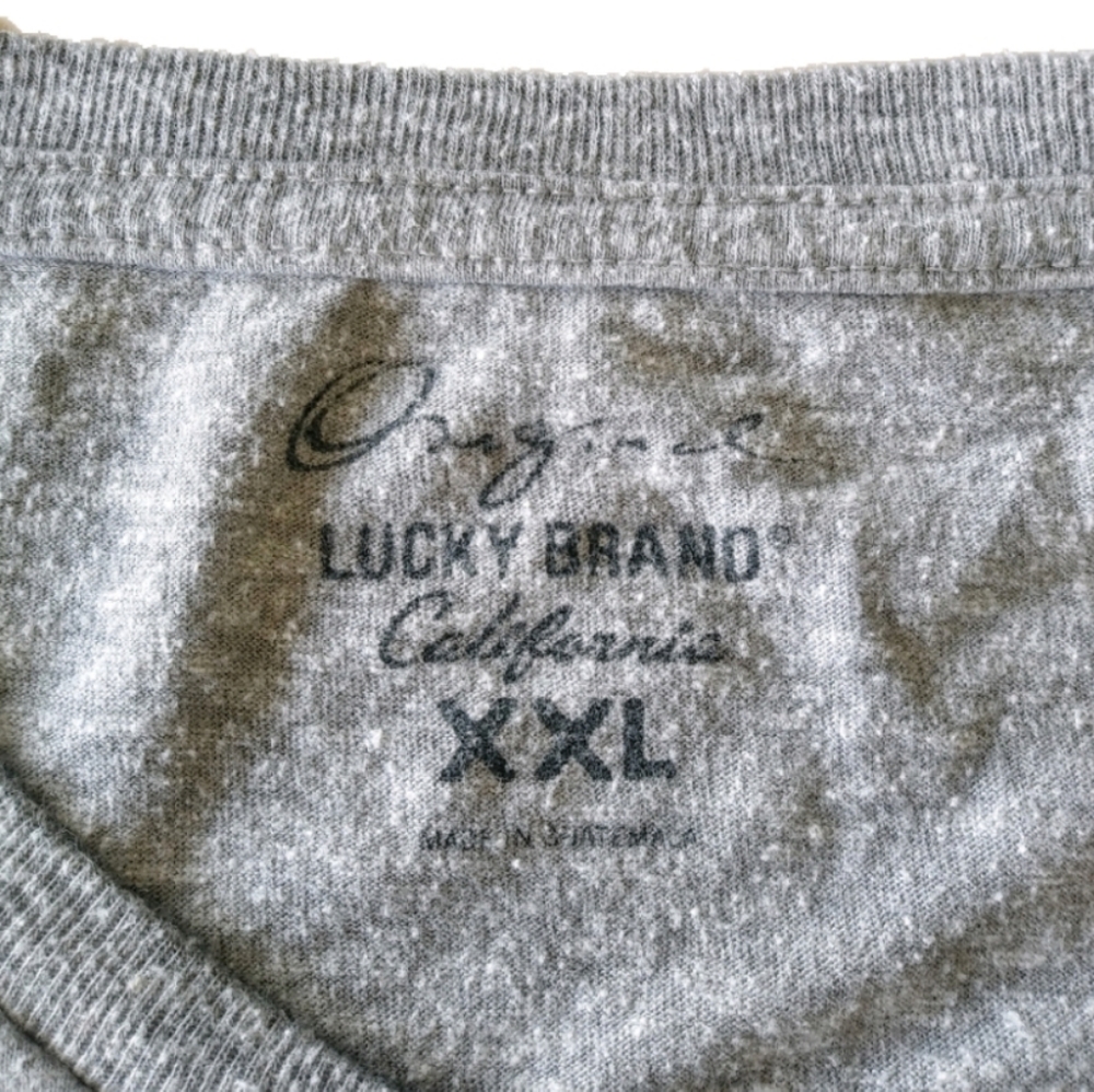 Lucky Brand Men's XXL Gray Black Graphic T-Shirt - Picture 2 of 5